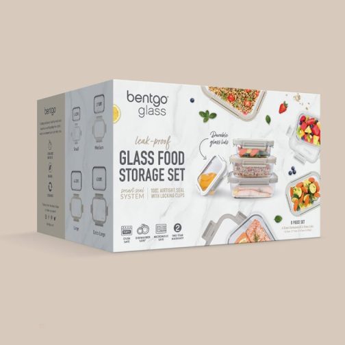Bentgo UK - Bentgo Glass Leak-Proof Set (8pc) Food Storage UK 7543-YHGRA - Image 7