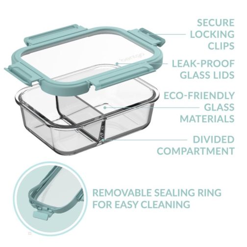 Bentgo Glass Leak-Proof Meal Prep Set (4pc) Meal Prep Containers UK | Bentgo UK 9573-ENJOB - Image 4