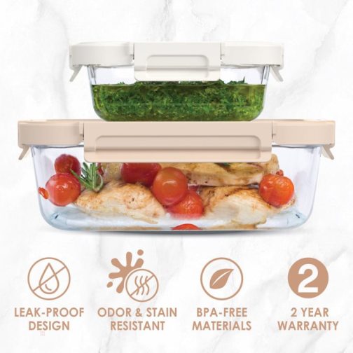 Bentgo Meal Containers UK - Bentgo Glass Leak-Proof Set (4pc) Food Storage UK 2740-ZWYAQ - Image 2