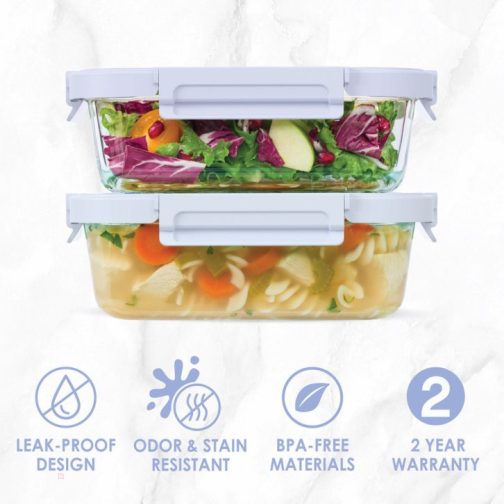Bentgo Glass Leak-Proof Set (4pc) Food Storage UK | Bentgo UK 8293-CXUKZ - Image 2