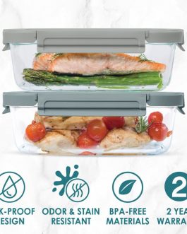 Bentgo UK – Bentgo Glass Leak-Proof Set (4pc) Food Storage UK 4218-OHGMT