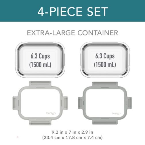 Bentgo UK - Bentgo Glass Leak-Proof Set (4pc) Food Storage UK 4218-OHGMT - Image 5