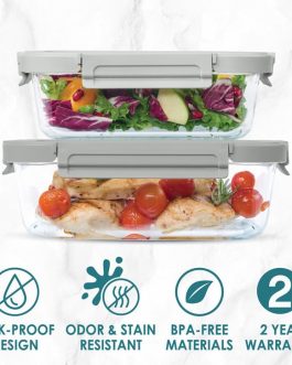Bentgo UK – Bentgo Glass Leak-Proof Set (4pc) Food Storage UK 7168-BFCEU