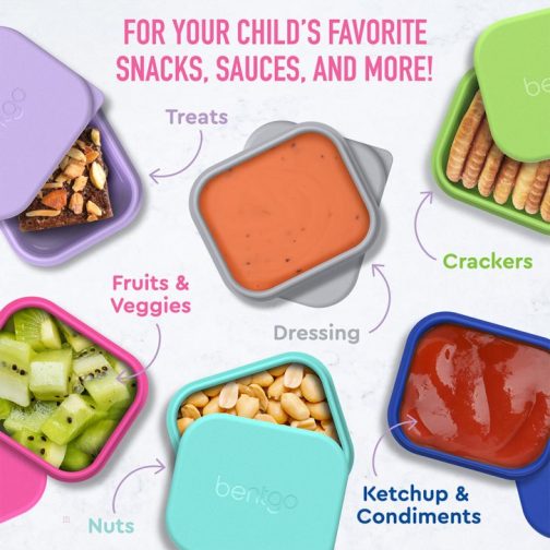 Bentgo Sauce Container Kids UK - Bentgo Kids Sidekicks 2-Pack Silicone Container Set UK 8406-TCABG - Image 5