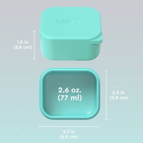 Bentgo Kids Sidekicks 2-Pack Silicone Container Set Kids Sauce Container UK | Bentgo UK 2560-PQKLU - Image 2