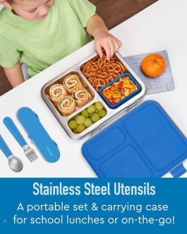 Bentgo Kids Stainless Steel Utensil Set Kids Utensils UK | Bentgo UK 9213-KRHBF