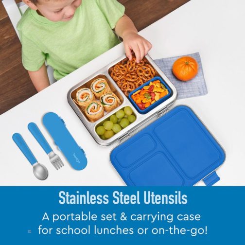 Bentgo Kids Stainless Steel Utensil Set Kids Utensils UK | Bentgo UK 9213-KRHBF - Image 2