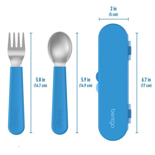 Bentgo Kids Stainless Steel Utensil Set Kids Utensils UK | Bentgo UK 9213-KRHBF - Image 5