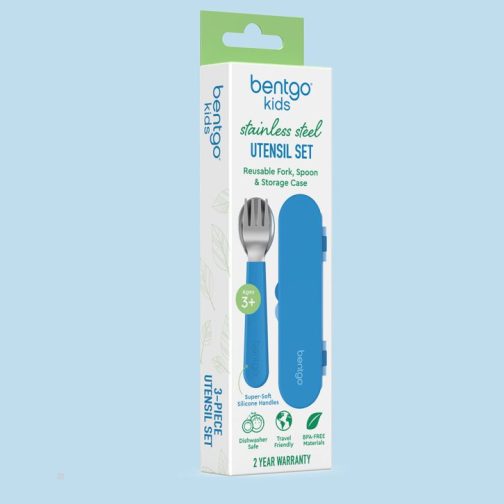 Bentgo Kids Stainless Steel Utensil Set Kids Utensils UK | Bentgo UK 9213-KRHBF - Image 7