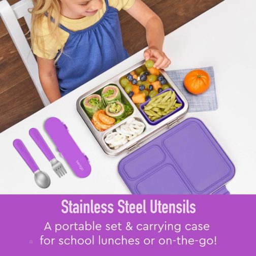 Bentgo Accessories UK - Bentgo Kids Stainless Steel Utensil Set Kids Utensils UK 5728-FBEOS - Image 2