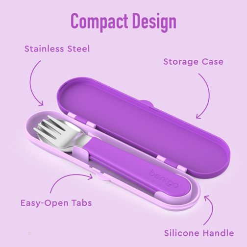 Bentgo Accessories UK - Bentgo Kids Stainless Steel Utensil Set Kids Utensils UK 5728-FBEOS - Image 4