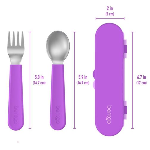 Bentgo Accessories UK - Bentgo Kids Stainless Steel Utensil Set Kids Utensils UK 5728-FBEOS - Image 5