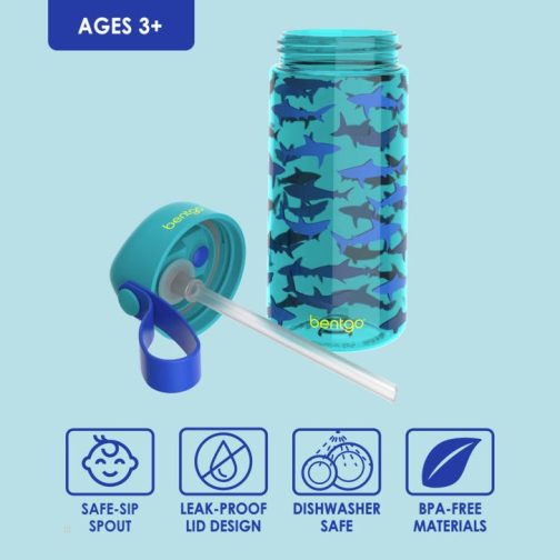 Bentgo Kids Kids Water Bottle UK | Bentgo UK 4169-CDSTK - Image 5