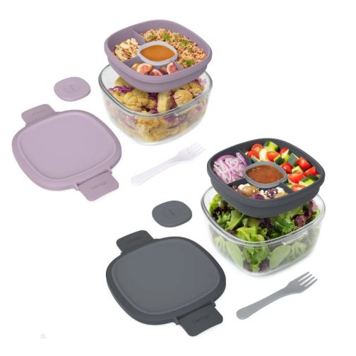 Bentgo Meal Containers UK - Bentgo Glass (2-Pack) Salad Container UK 1369-GUDMW