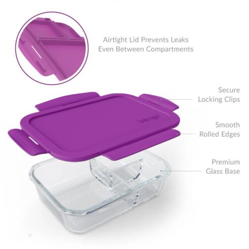 Bentgo UK - Bentgo Glass Lunch Container Lunch Container UK 3812-PDTRN - Image 5