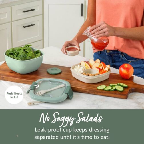 Bentgo All-in-One Salad Container UK | Bentgo UK 3152-FGIHL - Image 3