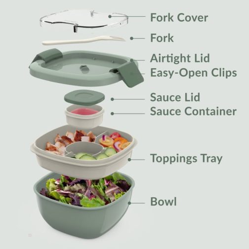 Bentgo All-in-One Salad Container UK | Bentgo UK 3152-FGIHL - Image 5