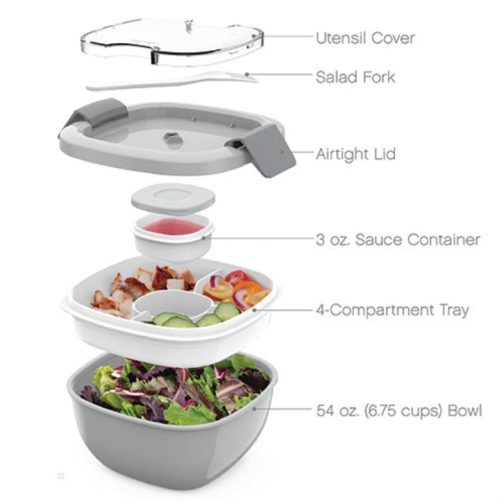 Bentgo Salad Container UK - Bentgo All-in-One UK 8369-HKWYU - Image 3