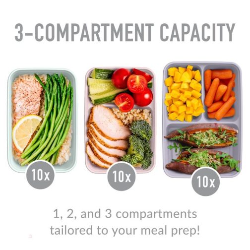 Bentgo Prep Deluxe Bag & 60-Piece Set Meal Prep Containers UK | Bentgo UK 1306-CYNAP - Image 6