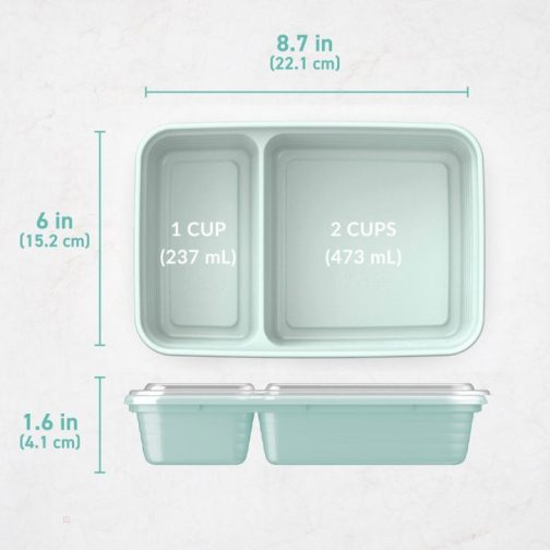Bentgo UK - Bentgo Prep 2-Compartment Meal Prep Containers UK 4215-YDUGN - Image 7