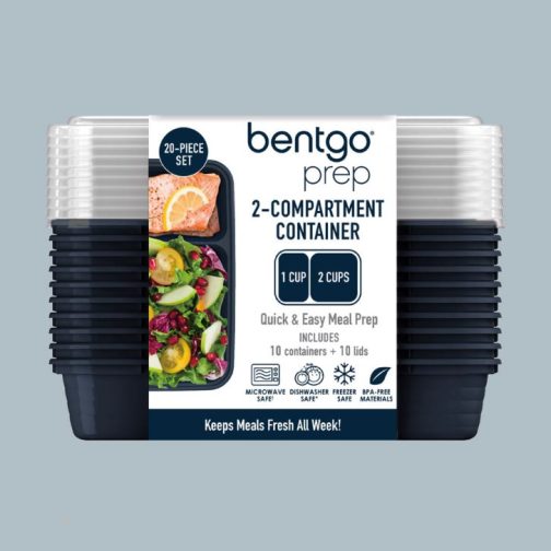 Bentgo Prep 2-Compartment Meal Prep Containers UK | Bentgo UK 6819-YLKGC - Image 8