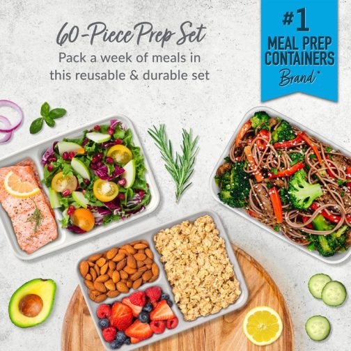 Bentgo Prep 60-Piece Meal Prep Kit Meal Prep Containers UK | Bentgo UK 5246-XQJIU - Image 2