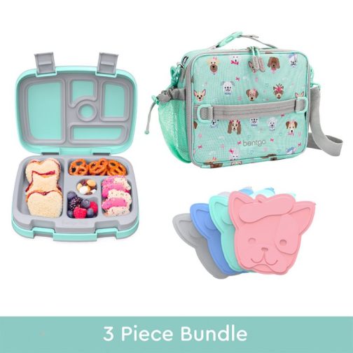 Bentgo UK - Bentgo Kids Prints Lunch Box, Lunch Bag, & Ice Packs Kids Lunch Set UK 4810-XMWPZ