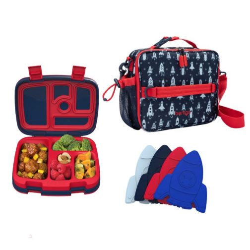 Bentgo UK - Bentgo Kids Prints Lunch Box, Lunch Bag, & Ice Packs Kids Lunch Set UK 9275-XSZYI