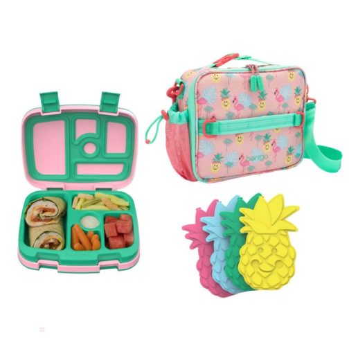 Bentgo Kids Lunch Set UK - Bentgo Kids Prints Lunch Box, Lunch Bag, & Ice Packs UK 3982-HAZTK