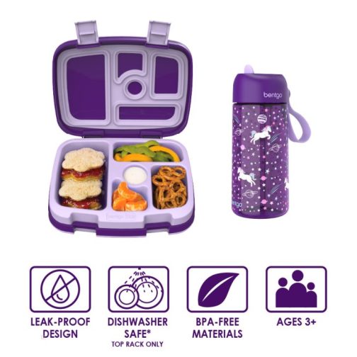 Bentgo Kids Prints Water Bottles Kids Lunch Box UK | Bentgo UK 7134-ULKEO - Image 2