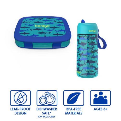 Bentgo Kids Prints Water Bottle & Kids Lunch Box UK | Bentgo UK 1520-MQNXF - Image 2